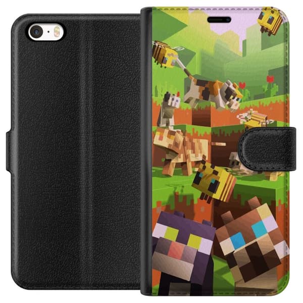 Yhteensopiva Lompakkokotelo Apple iPhone SE (2016) MineCraft