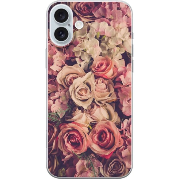 Apple iPhone 16 Plus Gennemsigtig cover Blomster