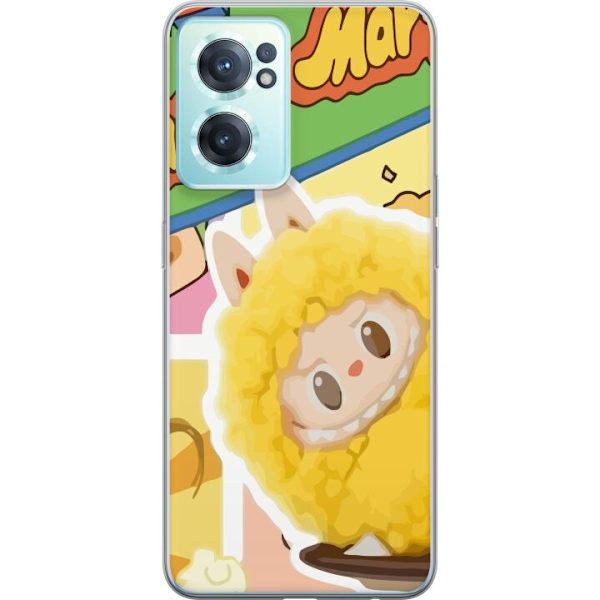 OnePlus Nord CE 2 5G Genomskinligt Skal Labubu Wacky Mart Pop Mart Serie Samlarfigur Söt Design Populärt Motiv Figurserie Kreativ Art Toy