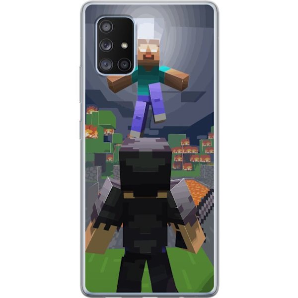 Samsung Galaxy A71 5G Gennemsigtig cover Minecraft