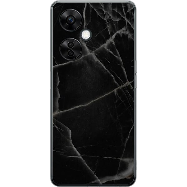 OnePlus Nord CE3 Gennemsigtig cover Sort marmor