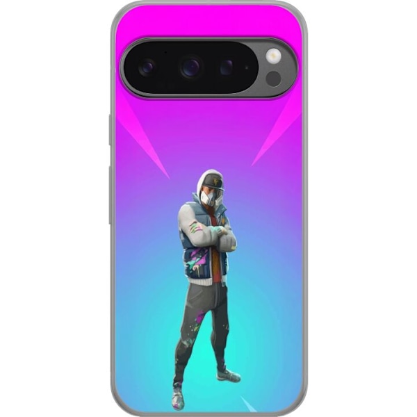 Google Pixel 9 Pro XL Gennemsigtig cover sort ridder fortnite
