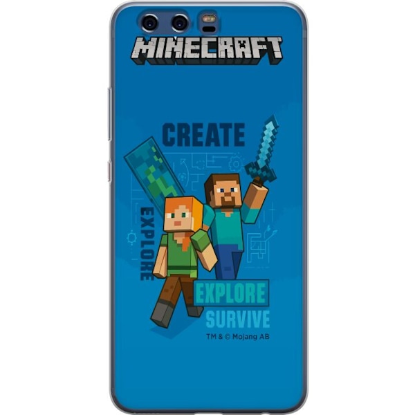 Huawei P10 Läpinäkyvä kuori Minecraft Luolastot