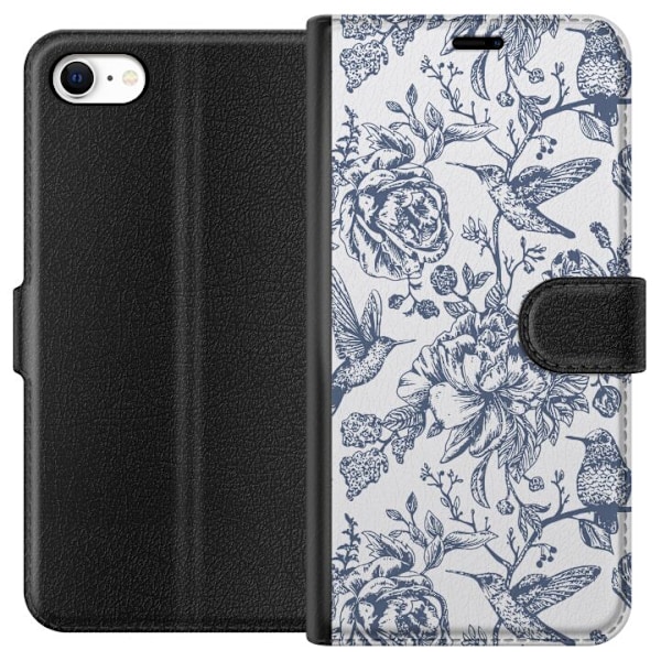Apple iPhone 6 Tegnebogsetui Blomster & Fugle - Romantisk Vint
