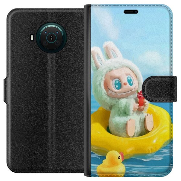 Nokia X10 Plånboksfodral Labubu Stripe Attack – Ränder mö