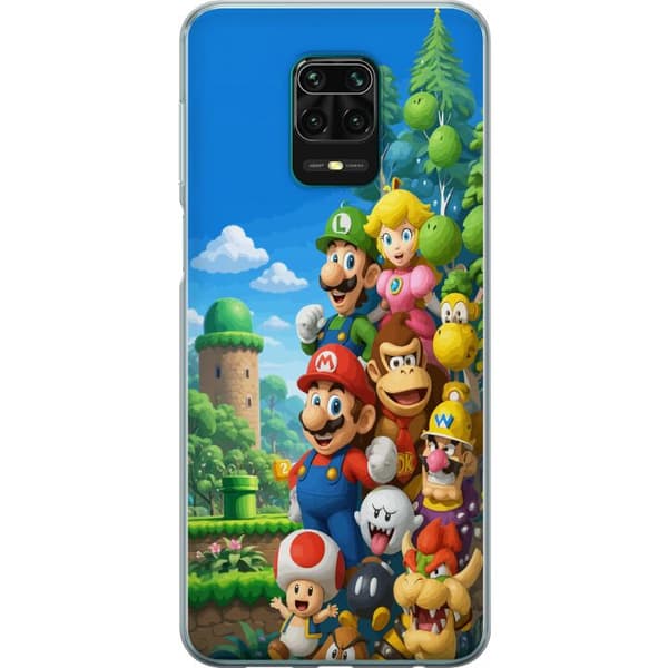 Kompatibelt Mobildeksel til Xiaomi Redmi Note 9 Pro Färgglada spelkaraktärer blå