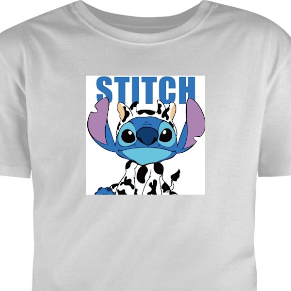 Barn-T-shirt | Bekväm T-shirt för Barn Stitch grå 7-8 År