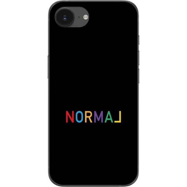 Kompatibelt Mobilskal till Apple iPhone 16e Färgglad Normal text svart