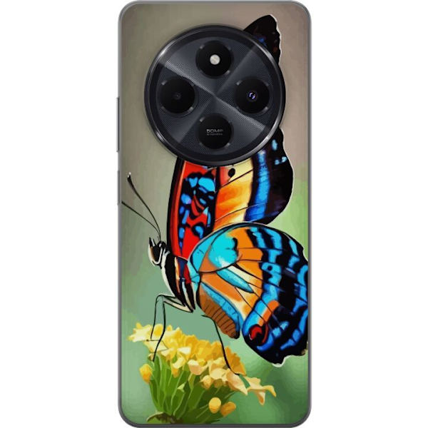 Xiaomi Redmi A4 Genomskinligt Skal Fjäril Natur Sommar Motiv Vingar Färgstark Design Populär Dekor Grafiskt Exotiskt Tema
