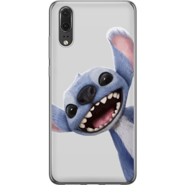 Huawei P20 Gennemsigtig cover Stitch i fart - Kawaii-design ti