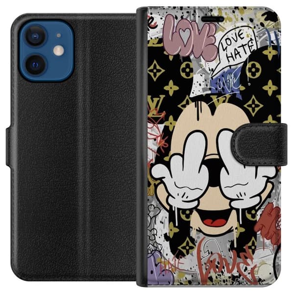 Kompatibel Tegnebogsetui til Apple iPhone 12 mini Mickey Mouse