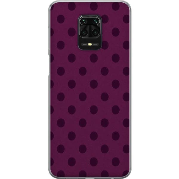 Kompatibelt Mobilskal till Xiaomi Redmi Note 9S Plum Pop Dots lila