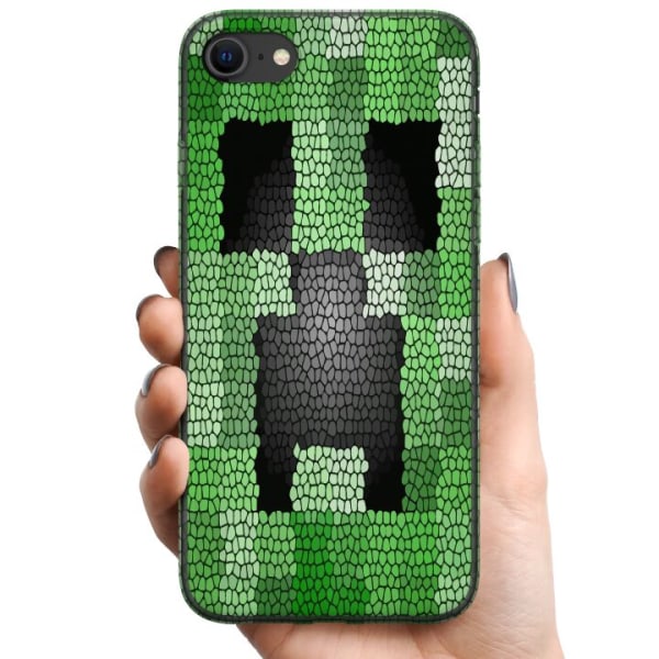 Apple iPhone 8 TPU Mobildeksel Creeper / Minecraft