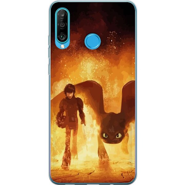 Huawei P30 lite Gennemsigtig cover Drage Træner