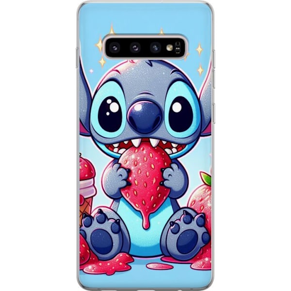 Samsung Galaxy S10+ Gjennomsiktig deksel Strawberry Stitch