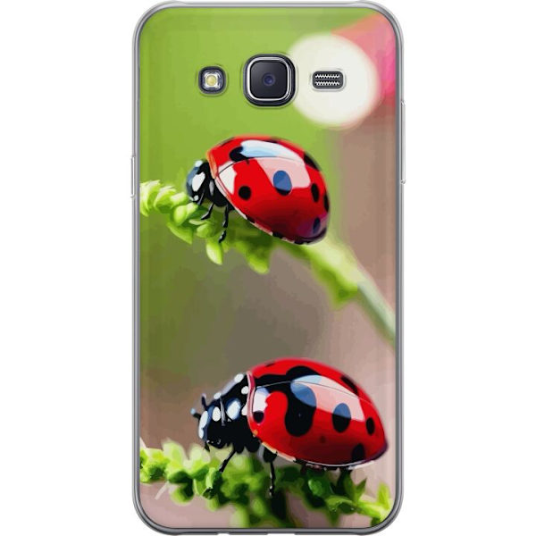 Samsung Galaxy J5 Genomskinligt Skal Nyckelpiga Insekt Lycka Symbol Naturmotiv Populärt Grafiskt Motiv Dekoration Sommar Tur