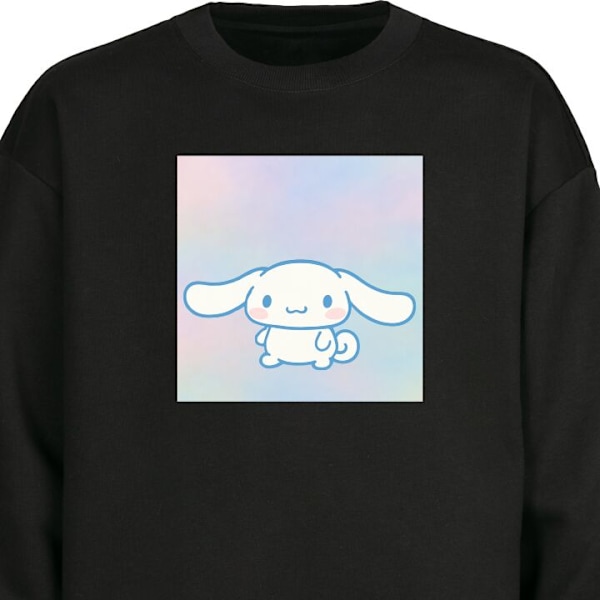 Sweatshirt för Vuxen | Klassisk Collegetröja Kawaii Sanrio C svart S