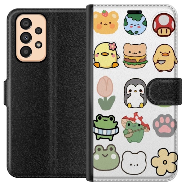 Samsung Galaxy A33 5G Plånboksfodral Kawaii Friends – söta figurer i japansk stil