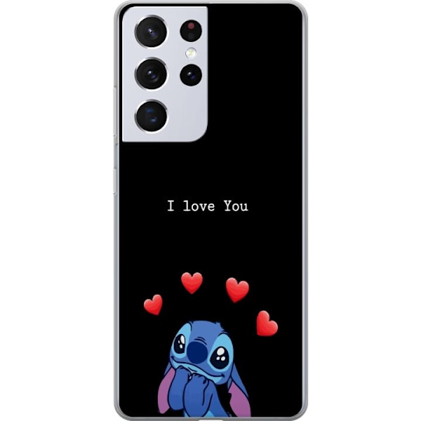 Samsung Galaxy S21 Ultra 5G Läpinäkyvä kuori Stitch Rakkaus