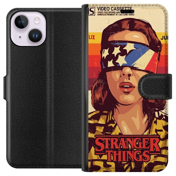 Apple iPhone 14 Tegnebogsetui Stranger Things VHS