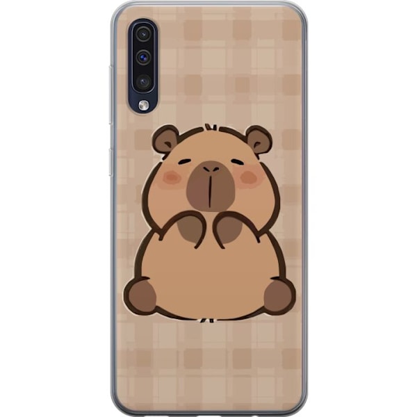 Samsung Galaxy A50 Läpinäkyvä kuori Mobilskal kawaii capybara flera figurer japansk stil