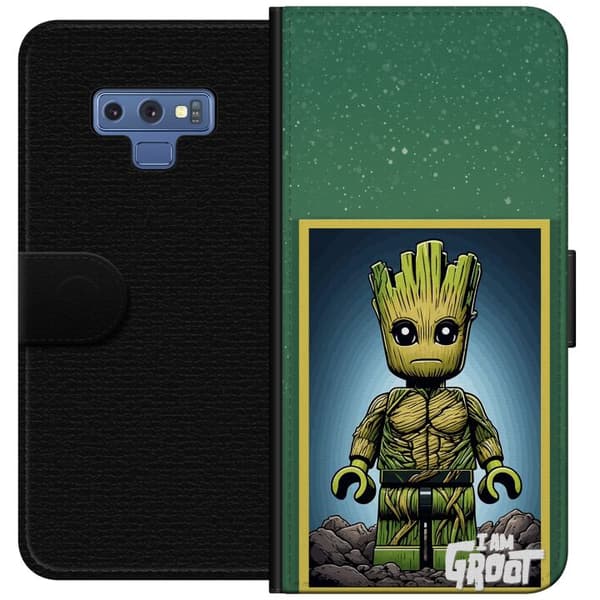 Yhteensopiva Lompakkokotelo Samsung Galaxy Note9 Robot med röda ögon harmaa
