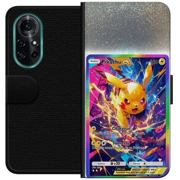 Kompatibelt Plånboksfodral till Huawei nova 8 Pro Pikachu gul