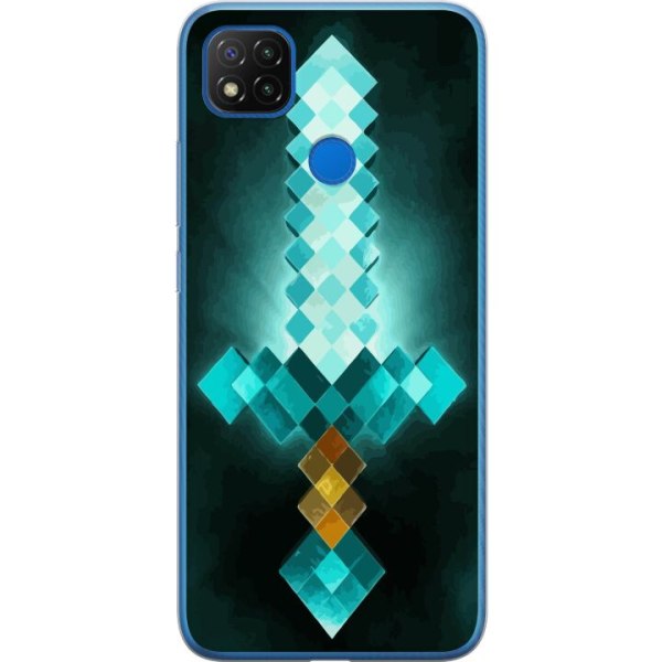 Xiaomi Redmi 9C Gennemsigtig cover Minecraft sværd