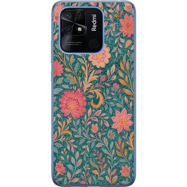 Xiaomi Redmi 10C Genomskinligt Skal Floral Dream