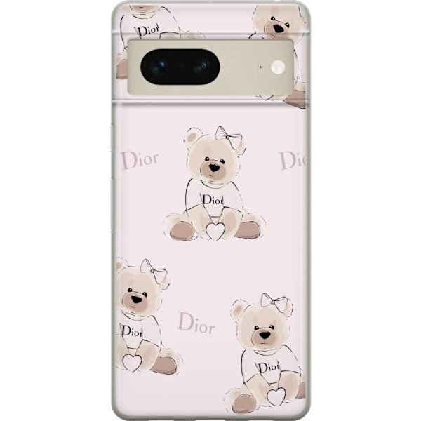 Google Pixel 7 Läpinäkyvä kuori Teddy Dior Vibes - ylelline