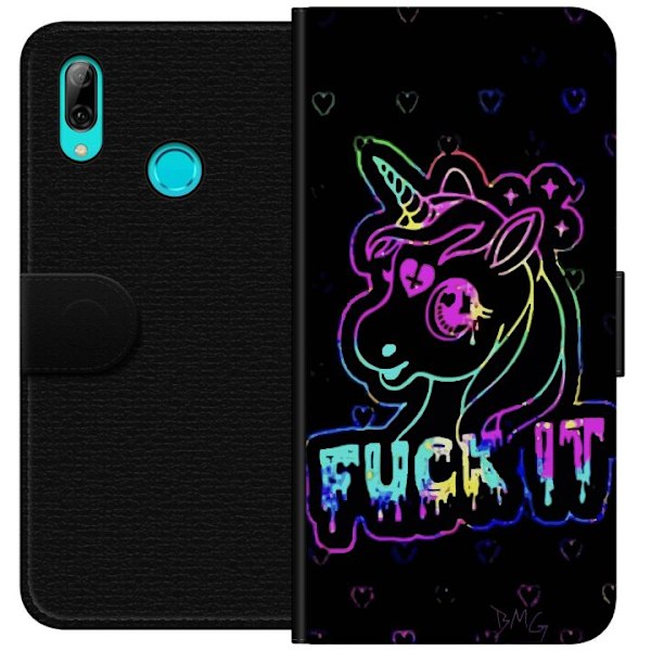 Huawei P smart 2019 Tegnebogsetui Fuck it Unicorn