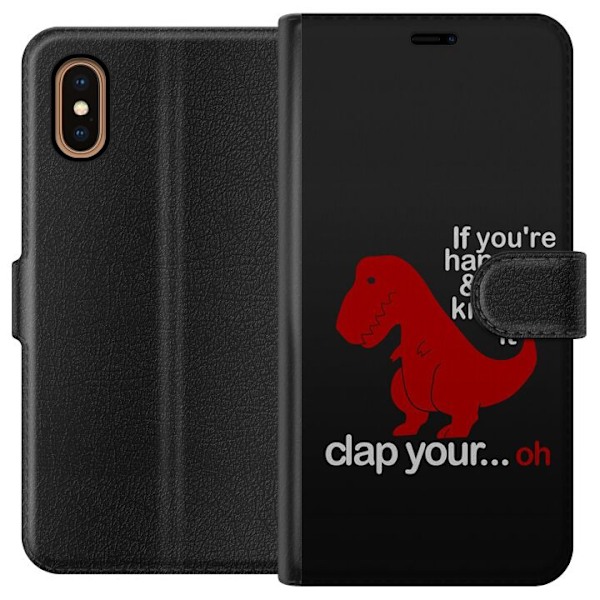 Apple iPhone XS Max Lompakkokotelo Dinosaurus