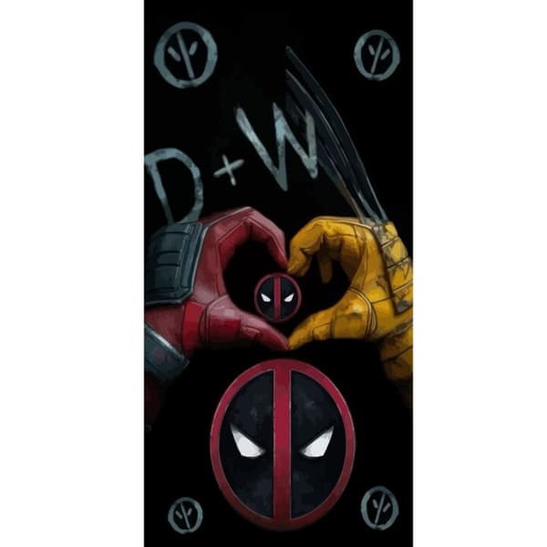 Kompatibelt Lommeboketui til Apple iPhone 13 Pro Deadpool & Wolverine Kjærlighet