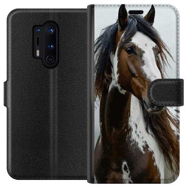 OnePlus 8 Pro Lompakkokotelo Hevonen Eläimet Aihe Graafinen Suunnittelu Luonto Vahva Aihe Suosittu Taide Eläinten Teema Ratsastus