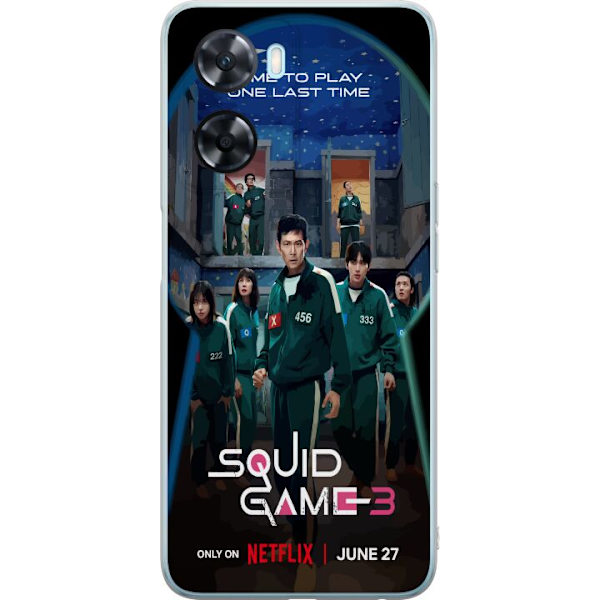 OnePlus Nord N20 SE Läpinäkyvä kuori Squid Game Kausi 3 TV-sarjan hahmot Suositut TV-sarja Motiivit Ikoni Jännitys Draama Aasialainen suunnittelu