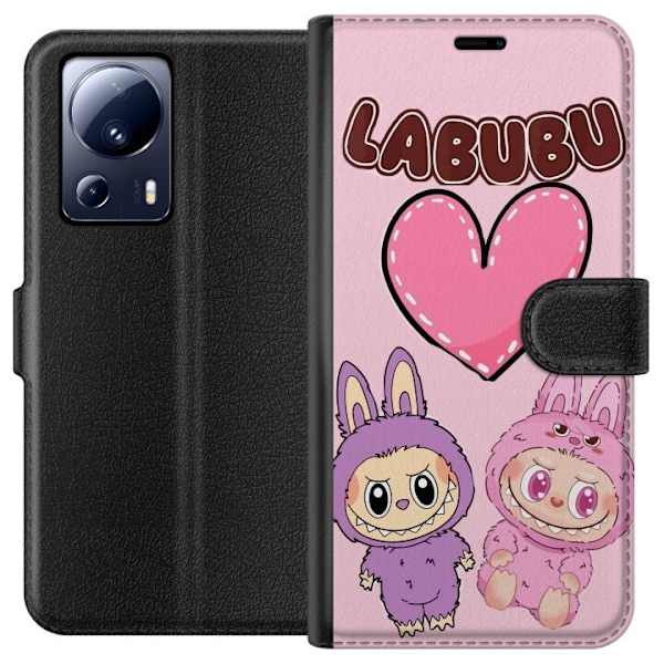 Xiaomi 13 Lite Tegnebogsetui Labubu Pink Monster