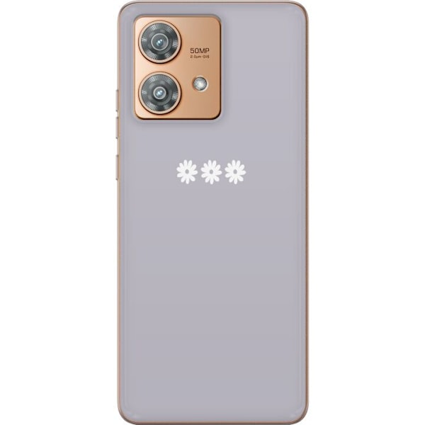 Motorola Edge 40 Neo Läpinäkyvä kuori Lila Blomminimalismi