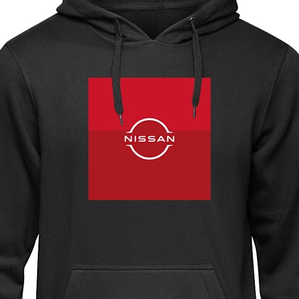 Barn-Hoodie | Mjuk Huvtröja för Barn Nissan svart 12-13 År