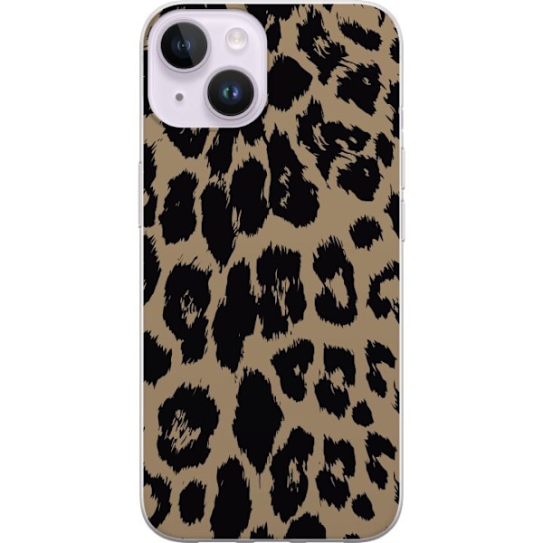 Apple iPhone 15 Plus Genomskinligt Skal Leopard
