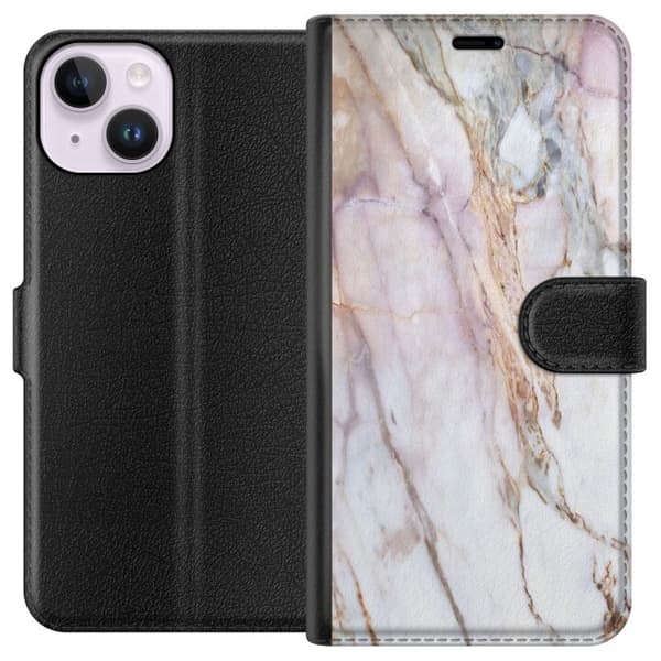 Kompatibelt Plånboksfodral till Apple iPhone 14 Marmor