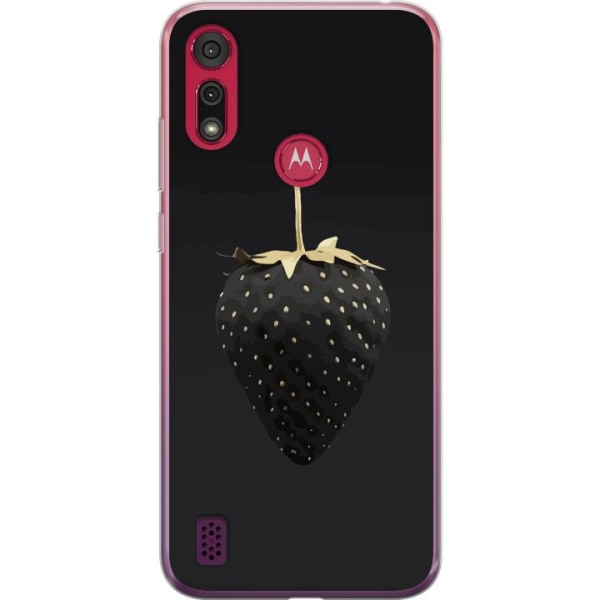 Motorola Moto E6s (2020) Gennemsigtig cover Luksus Jordbær