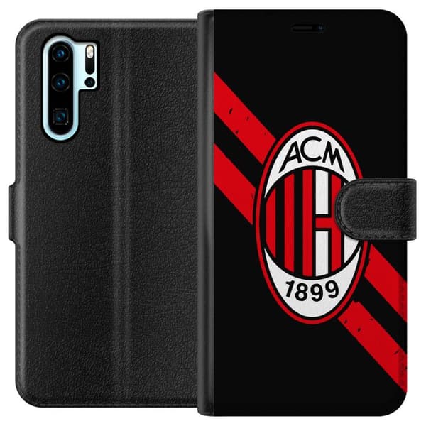 Kompatibel Tegnebogsetui til Huawei P30 Pro AC Milan