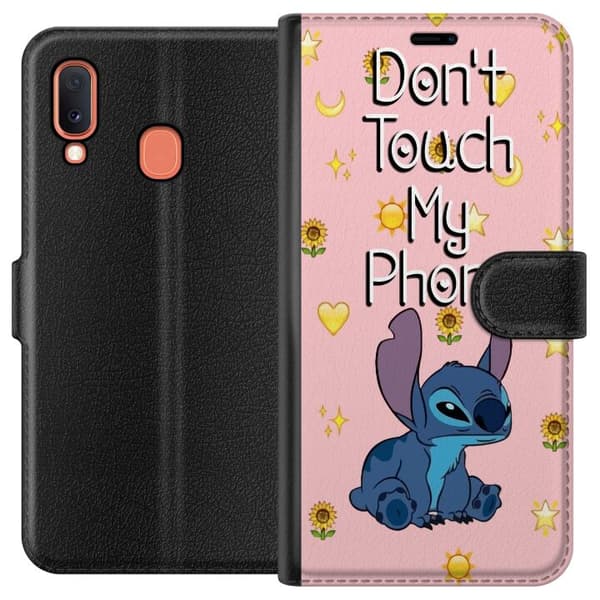 Kompatibelt Lommeboketui til Samsung Galaxy A20e Stitch fungerer ikke