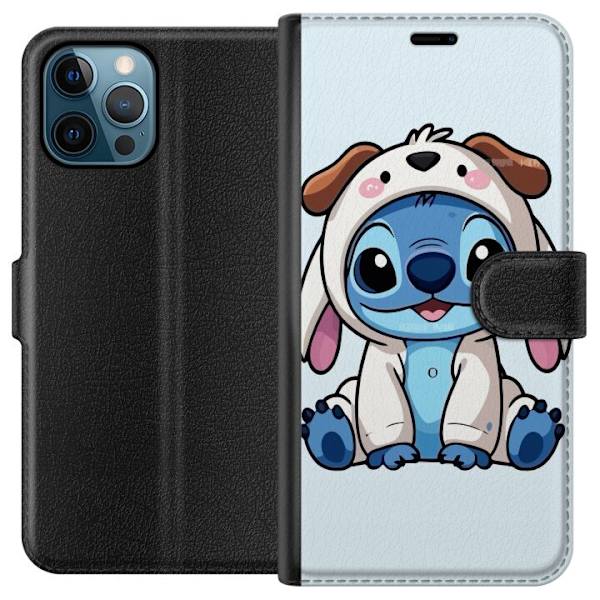 Apple iPhone 12 Pro Max Lompakkokotelo Stitch Koirapuku Lilo & Stitch Disney Hauska Design Sininen Avaruusolento Sarjakuva Hahmo Suosittu Lapsille Suo
