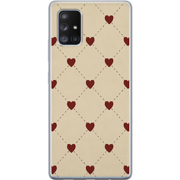 Samsung Galaxy A71 5G Läpinäkyvä kuori Sydänverkko