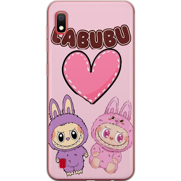 Samsung Galaxy A10 Genomskinligt Skal Labubu Pink Monster