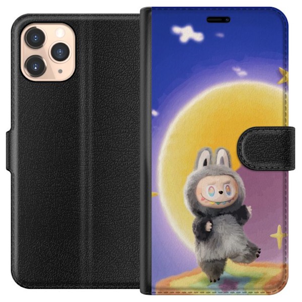 Apple iPhone 11 Pro Lompakkokotelo Labubu Neon Pop - Neonväri