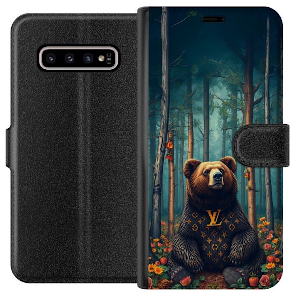 Samsung Galaxy S10+ Tegnebogsetui LV bjørn i skoven