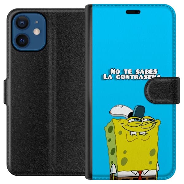 Kompatibel Tegnebogsetui til Apple iPhone 12 SvampeBob Firkant