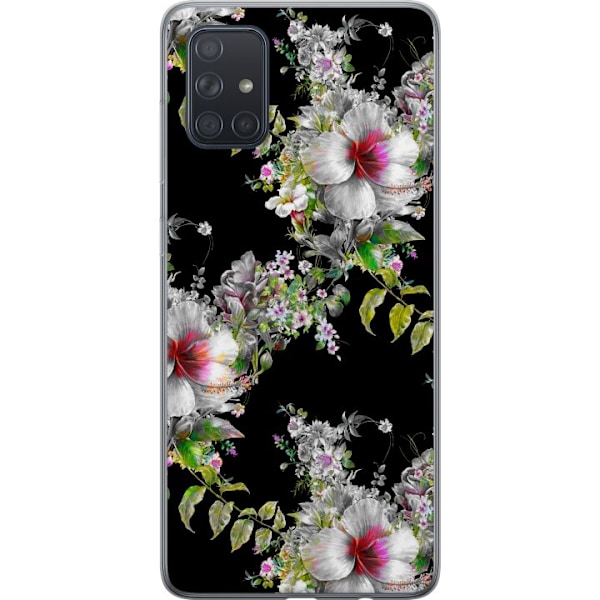 Samsung Galaxy A71 Läpinäkyvä kuori Kukkanäyttö